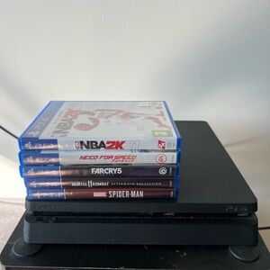 Sony PlayStation 4 Console with Game Collection - Black